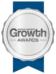Middle Market Growth Awards logo in silver, blue, and black