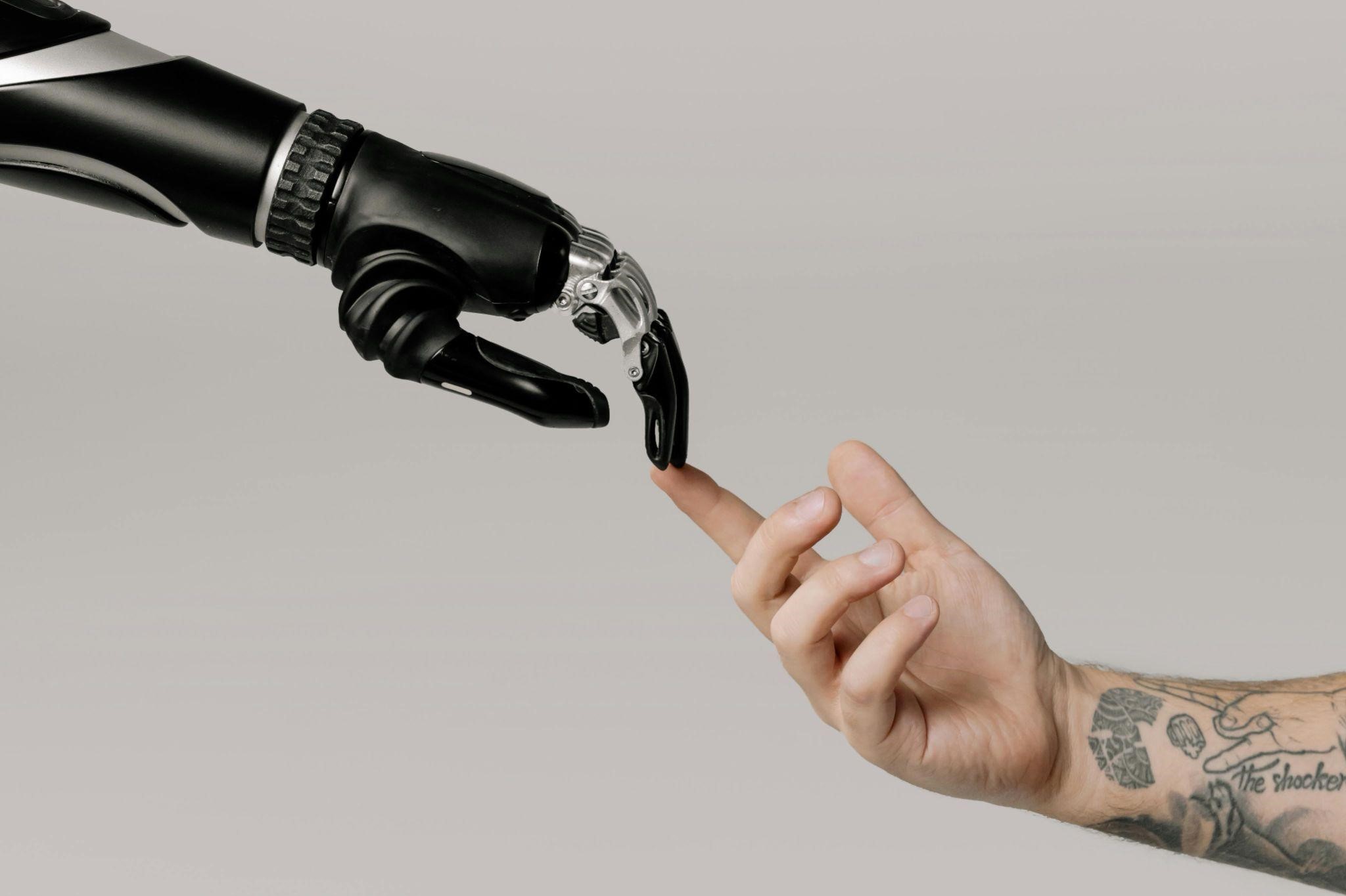 Bionic Hand and Human Hand Finger Pointing - AMS Fulfillment