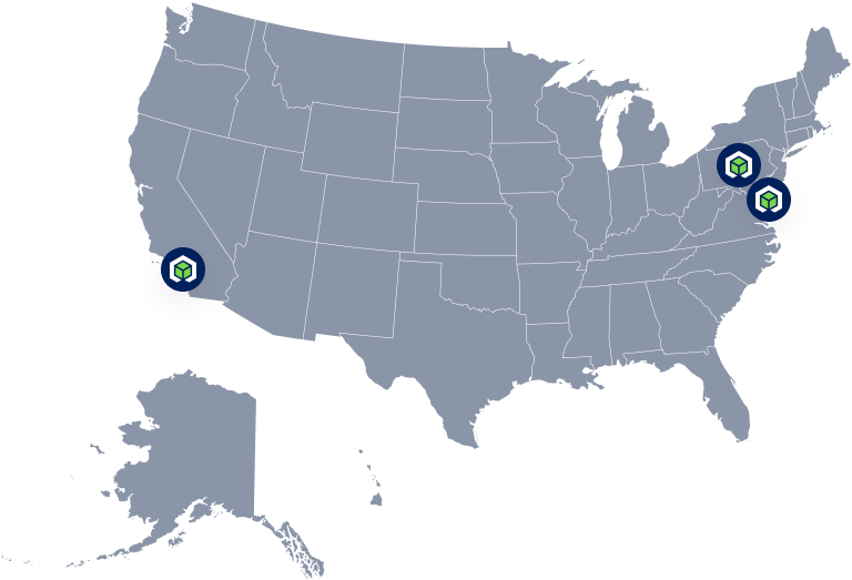 AMS Locations on a map