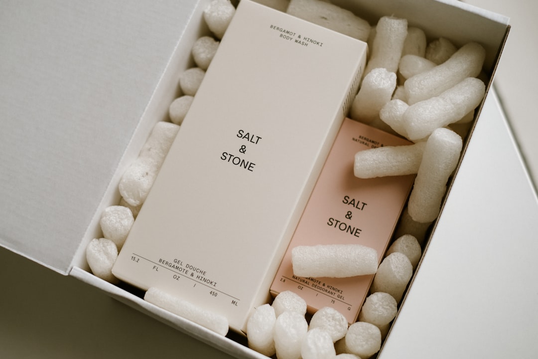 A package that contains a body wash and deodorant from the brand Salt & Stone.