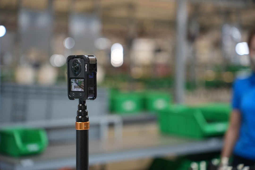 A camera is pointed at an assembly line.